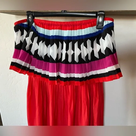 Kate Spade|Colorful boho strapless pleated dress, size 6•••Artsy, bold style🫶🏻 - Picture 6 of 16